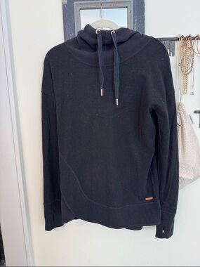 Sweaty Betty Black Italian Fleece Women's Hooded Sweatshirt